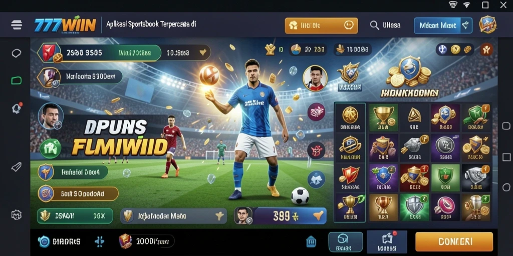 Tampilan menarik dari aplikasi Sportsbook 777WIN yang mendebarkan.