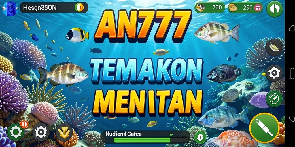 Tangkapan layar gameplay AN777 menampilkan aksi seru menembak ikan.