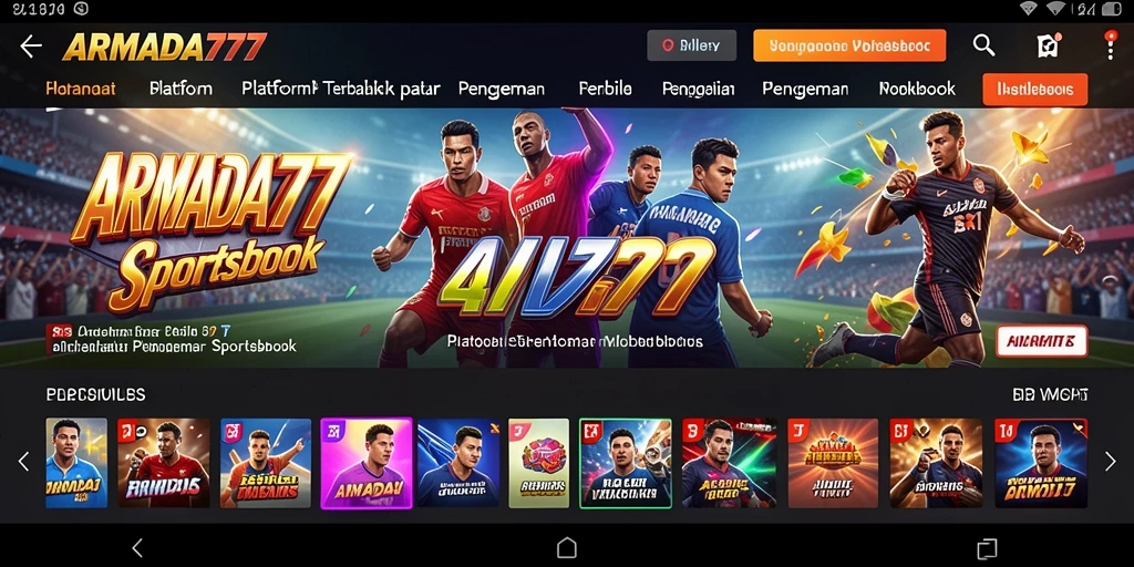 Screenshot ARMADA777 menampilkan antarmuka taruhan yang menarik dan informatif.
