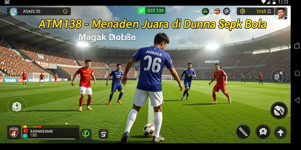 Tampilan permainan <strong>ATM138</strong> yang seru dan mengasyikkan di lapangan sepak bola.