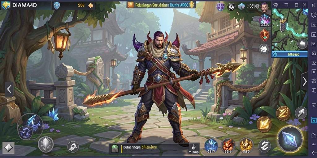 Tampilan gameplay mendebarkan dalam DIANA4D yang penuh aksi.