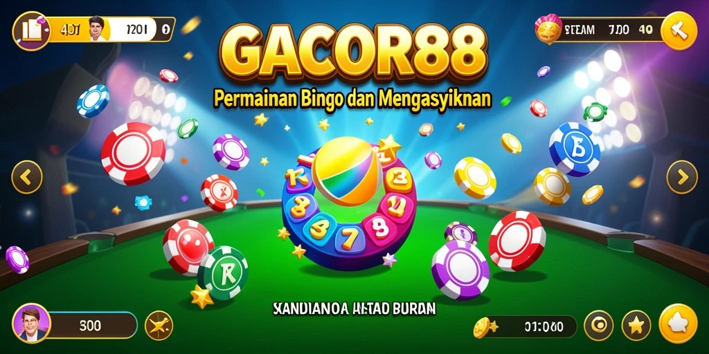 Tampilan grafis menarik dari gameplay Bingo di GACOR88.