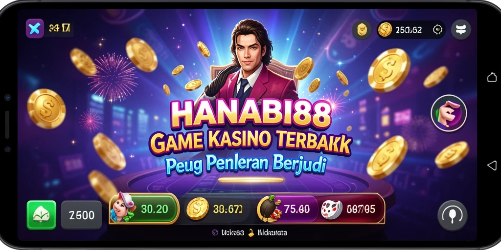 Tampilan menarik dari gameplay HANABI88 di kasino