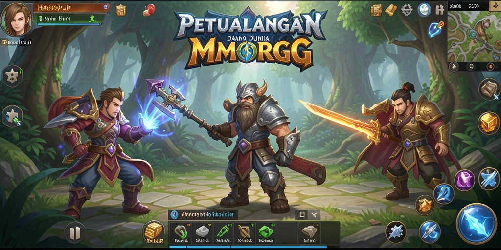 Tampilkan aksi seru dalam gameplay HARAPJP MMORPG.