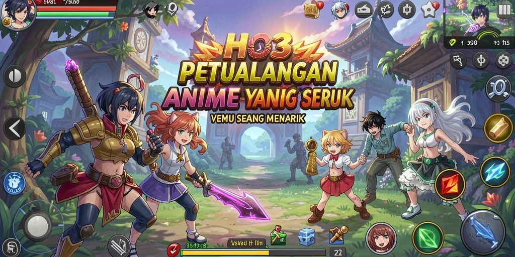 Tampilan gameplay seru dari game Anime HO3 yang penuh aksi.
