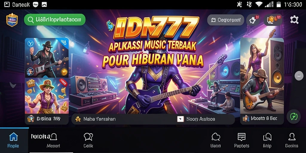 Tampilan screenshot game IDN777 yang menampilkan interaksi pengguna saat mendengarkan musik.