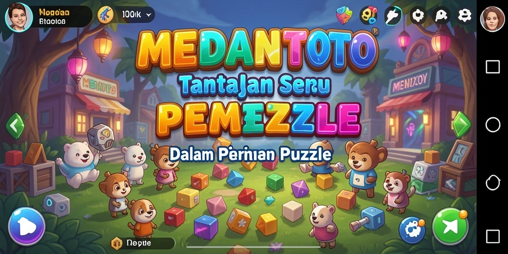 Tampilan gameplay seru dalam <strong>MEDANTOTO</strong> yang menantang pemain memecahkan puzzle.