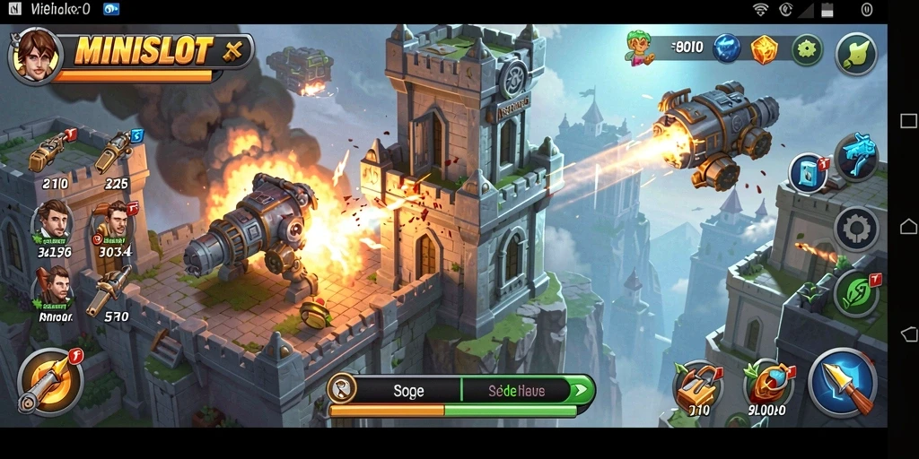 Screenshot gameplay Tower Defense yang mendebarkan di MINISLOT.