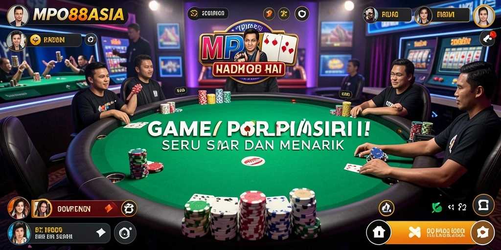 Tampilan gameplay seru saat bermain poker di MPO88ASIA.