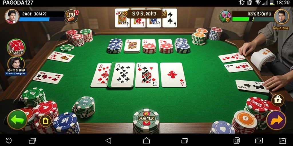 Gameplay seru Gaple dalam aplikasi PAGODA127.