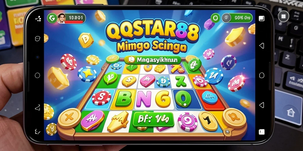 Screenshot QQSTAR88 menampilkan gameplay Bingo yang seru dan interaktif.