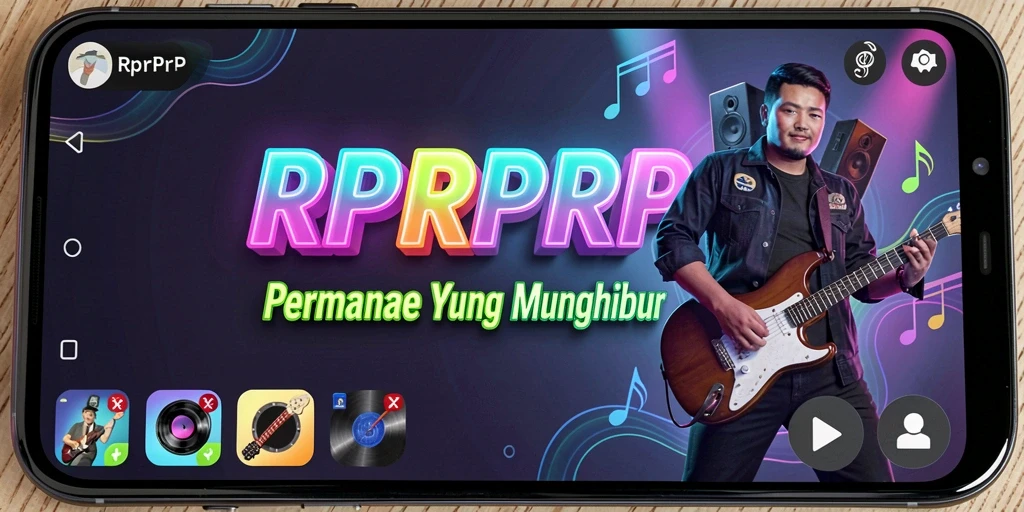 Tampilan gameplay RPRPRP yang penuh warna dan interaktif.