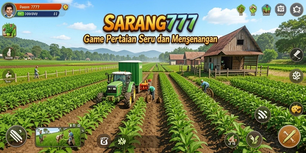 Tampilan gameplay menarik dengan suasana pertanian yang menawan.