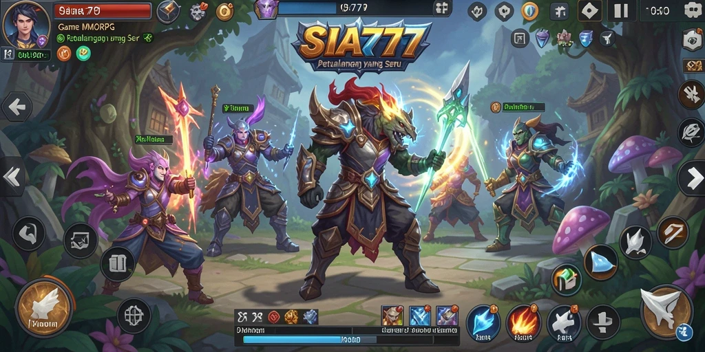 Screenshot SIA777 menampilkan pertarungan seru di dunia MMORPG.