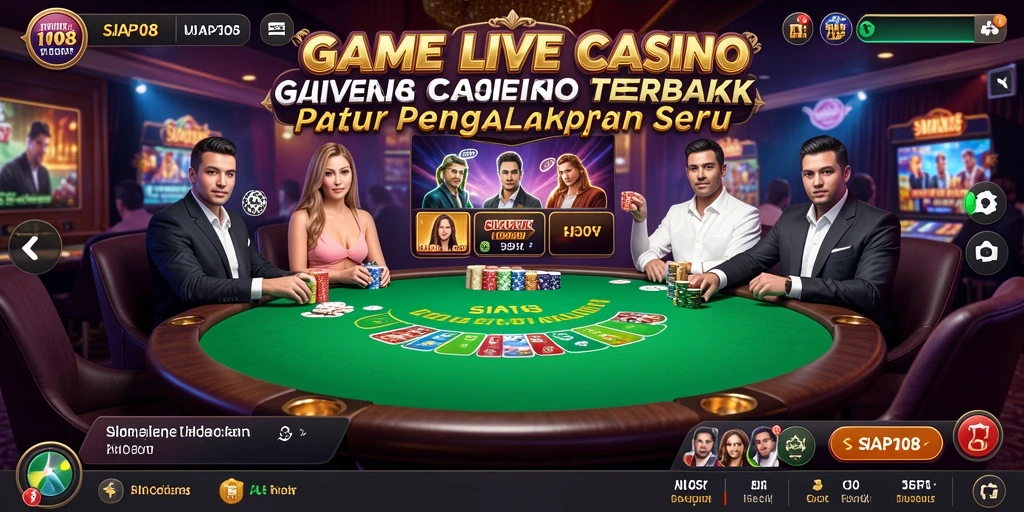 Tampilan gameplay Live Casino yang mengesankan di SIAP108.