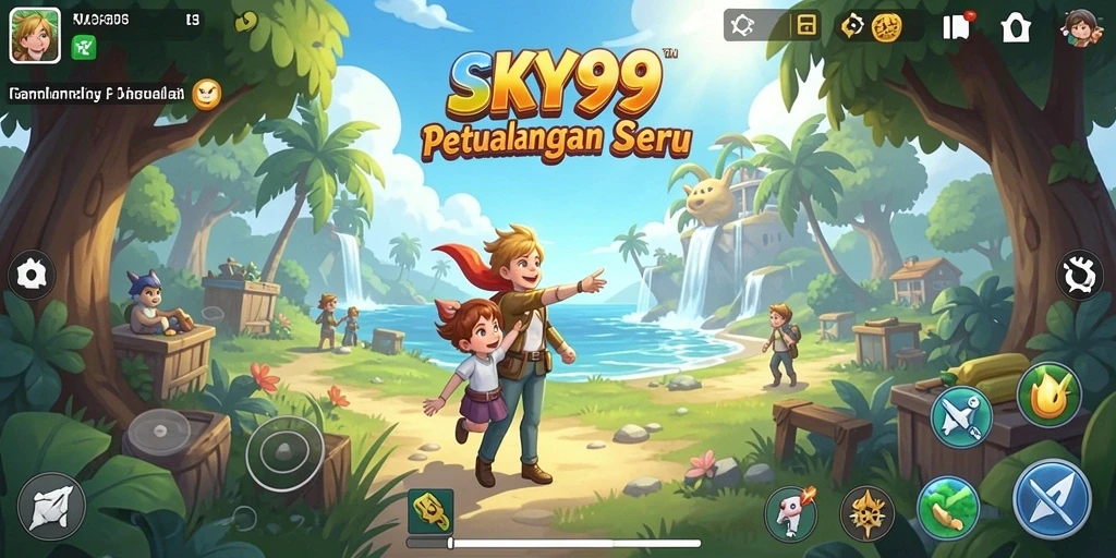 Tampilan gameplay SKY99 yang menarik dan penuh warna.