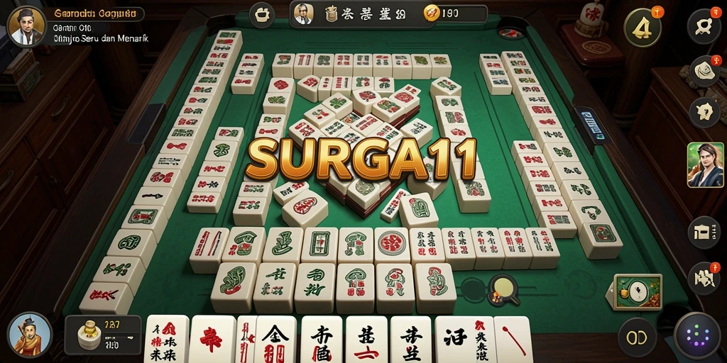 Gameplay Mahjong yang menarik dan menyenangkan di SURGA11.