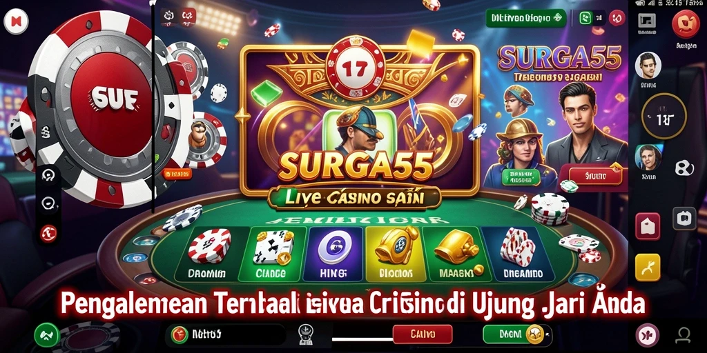 Tampilan live dealer di SURGA55 saat permainan berlangsung.
